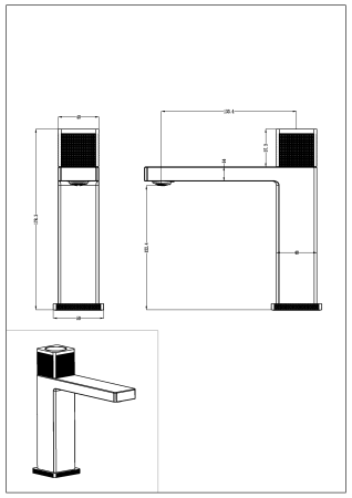 Смеситель для раковины автоматический Boheme Quad 159-G