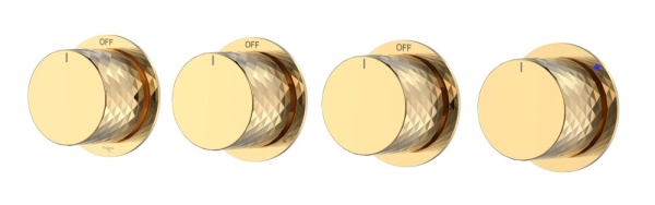 Смеситель встроенный STICK DIAMOND GOLD 5-проходной 124-5-G.1