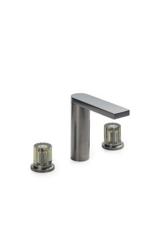 Смеситель из стены STELLA на 3 отв. GUN METAL ELEGANTE GREEN 151-GM-EL-GREEN