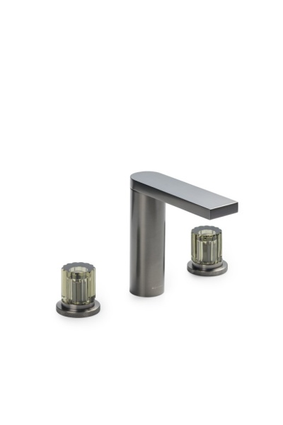 Смеситель из стены STELLA на 3 отв. GUN METAL ELEGANTE GREEN 151-GM-EL-GREEN