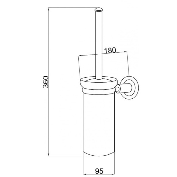Туалетный ершик Boheme Murano 10913-B-BR