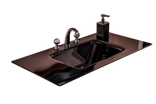 Раковина стеклянная 100 см ArmadiArt NeoArt 852-100-B продается только в комплекте с тумбой