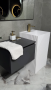 Раковина напольная рифленая с трех сторон Cube Corian 480*480*850 Matt White 802-3R-MW
