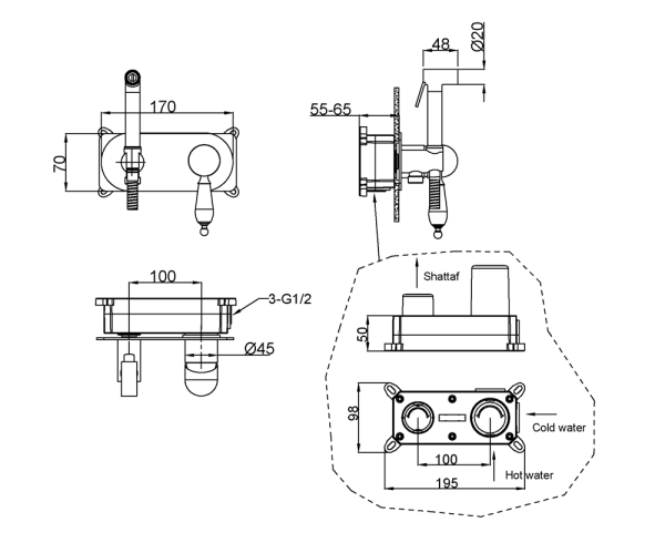Гигиенический душ Boheme Brillante 426-SW