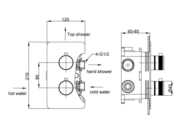 Комплект для душа Boheme Cell 427-CR/134-2-CR