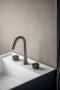 Смеситель из стены SWAN на 3 отв. GUN METAL STELLA GREEN 153-GM-ST-GREEN