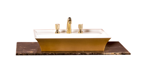 Столешница мрамор 101см Emperador Dark см под LV-6 чашу 857-101-ED LV6