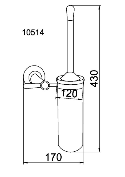 Туалетный ершик Boheme Chiaro 10514