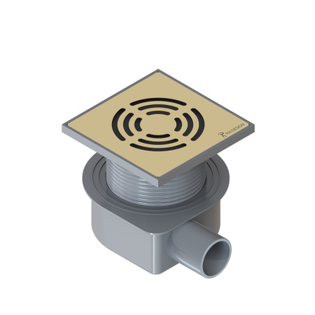 Душевой трап 10х10 см ArmadiArt Smart Design 984-10-G