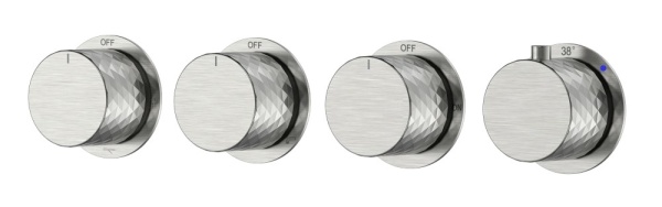 Смеситель встроенный с термостатом STICK DIAMOND NICKEL BRUSH 5-проходной 124-T-5-NB.1