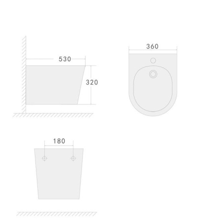 Биде подвесное Boheme Avva 973-W-BIDET