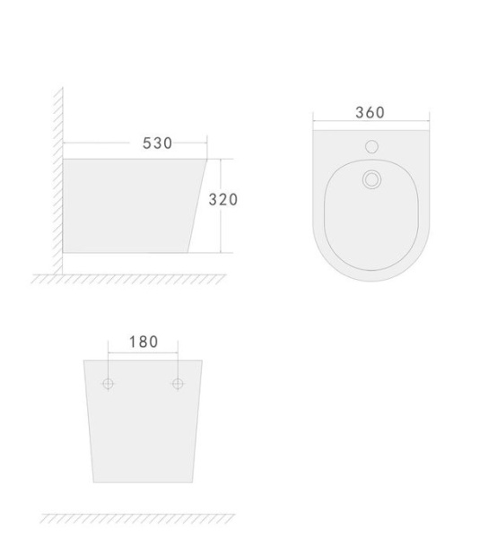 Биде подвесное Boheme Avva 973-B-BIDET