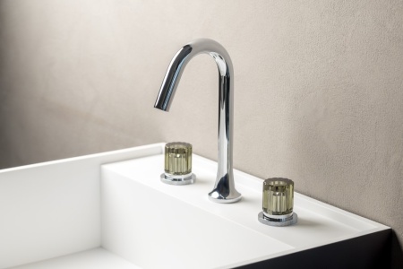 Смеситель из стены SWAN на 3 отв. CHROME ELEGANTE GREEN 153-CR-EL-GREEN