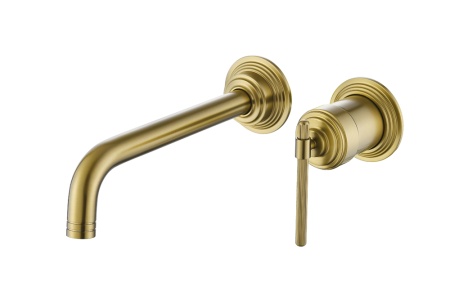 Смеситель для умывальника из стены, ETERNA MATT GOLD 175-MG