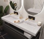 Раковина 140 см ArmadiArt Flat 859-140-CLCT продается только в комплекте с тумбой
