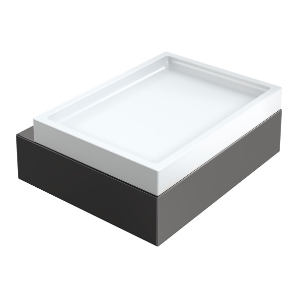 Мыльница настенная Qubic Shine Gun Metal 10723-SGM