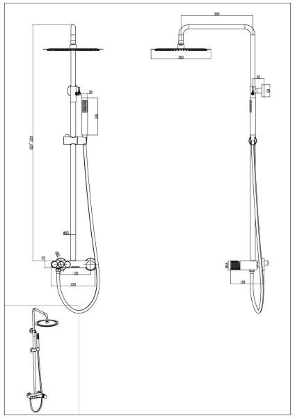 Душевая стойка Boheme Stick 128-GM.4
