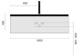 QUATRO 1 120CM тумба DAPHNE профиль ANTHRACITE + внутр. подсв. 790-M1-120-D-A-LED