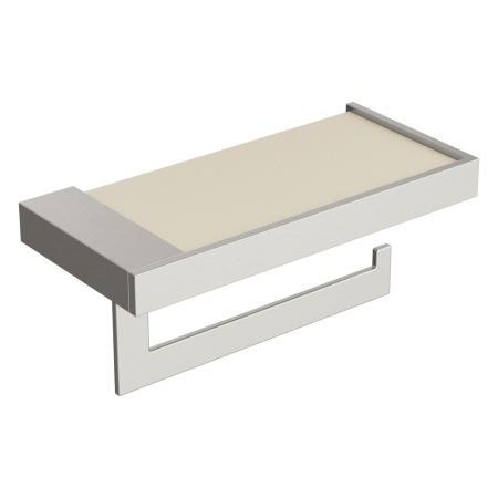 Держатель для туалетной бумаги c крышкой Qubic Nickel Brush 10721-NB