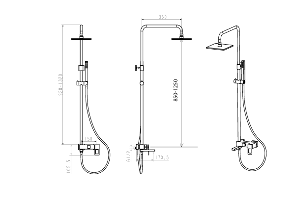 Душевая стойка Boheme Q 148-BB.2