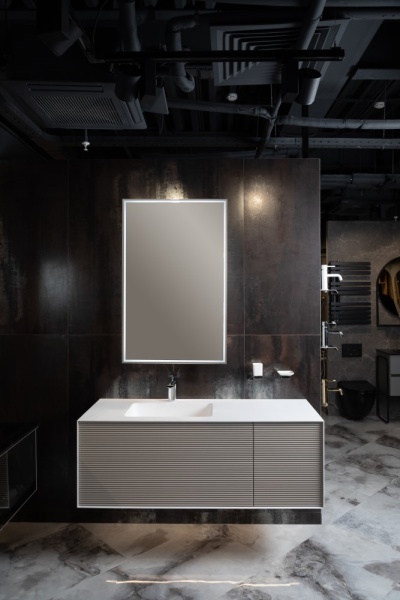 Тумба под столешницу 120 см с подсветкой ArmadiArt Minimal 898-120-D