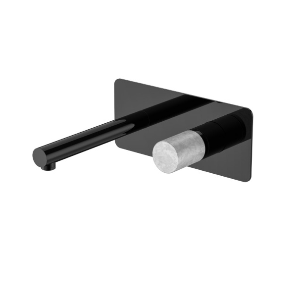 Смеситель STICK из стены SHINE GUN METAL MARBLE GREY 125-SGM-MR-GR