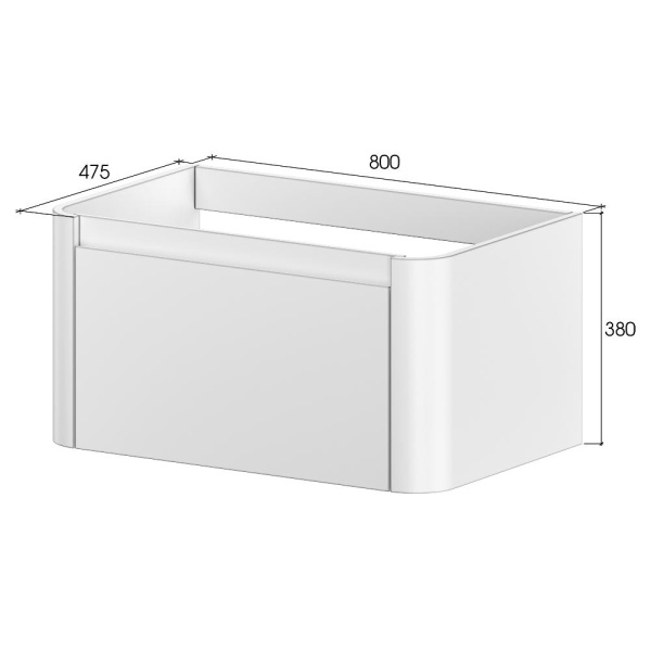 Тумба без раковины VOI 80CM STONEFINISH STONE GREY 782-080-SF-SG