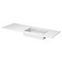 QUATRO 140 раковина-моноблок WHITE (раковина cправа) 793-140-W-R