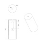 Раковина Ø40 см на пьедестале ArmadiArt Sole Corian 801-CLCT+801-Base-Rwood
