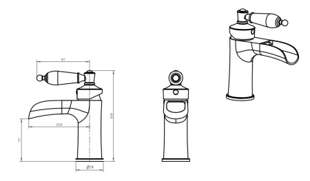 Смеситель для раковины Boheme Vogue 211-MR-B