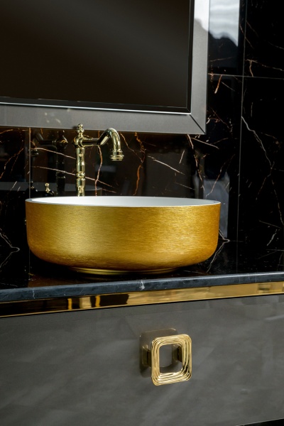 Раковина накладная Ø41,5 см ArmadiArt Sole Corian 819-G