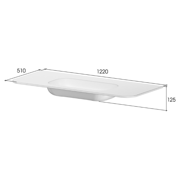 Тумба с раковиной VOI 120CM STONEFINISH STONE GREY (Комплект)
