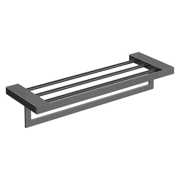 Полка для полотенец Qubic Shine Gun Metal 10737-SGM