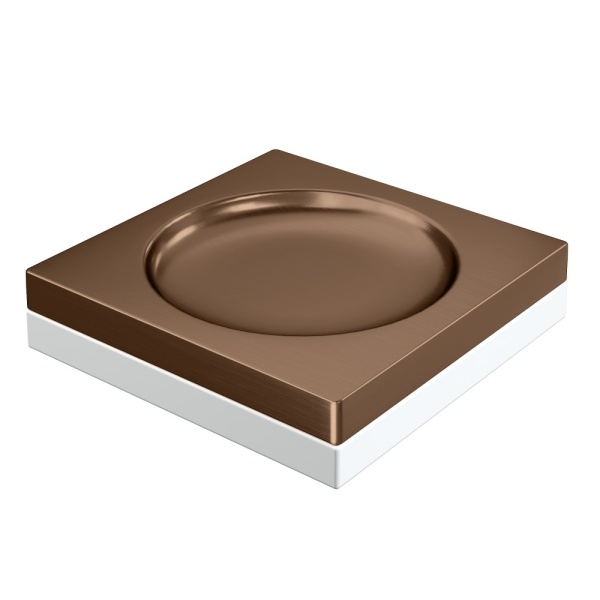 Мыльница квадратная Qubic Brushed Bronze 10960-BRB