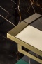 Держатель для туалетной бумаги c крышкой Qubic Matt Gold 10721-MG