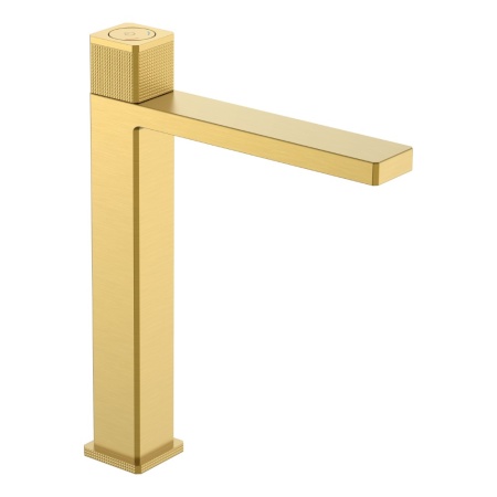 Смеситель автоматический для раковины высокий QUAD MATT GOLD 159/2-MG