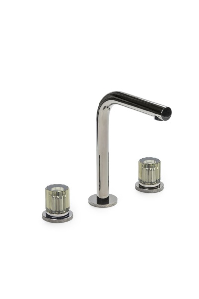 Смеситель из стены AURA на 3 отв. SHINE GUN METAL ELEGANTE GREEN 152-SGM-EL-GREEN