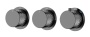 Смеситель встроенный с термостатом STICK DIAMOND SHINE GUN METAL 3-проходной 124-T-3-SGM.1