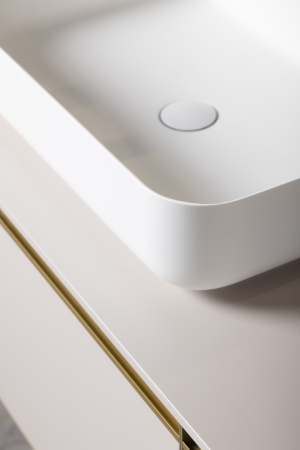 Раковина накладная 60 см ArmadiArt Corian Slim 879-60-MW