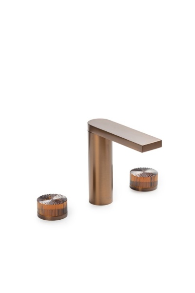 Смеситель из стены STELLA на 3 отв. BRUSHED BRONZE STELLA AMBER 151-BRB-ST-AMBER