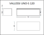 Тумба под столешницу 120 см ArmadiArt Vallessi Uno-S 897-120-W