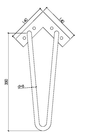 Ножки CARO бронза, (пара) 886-BR