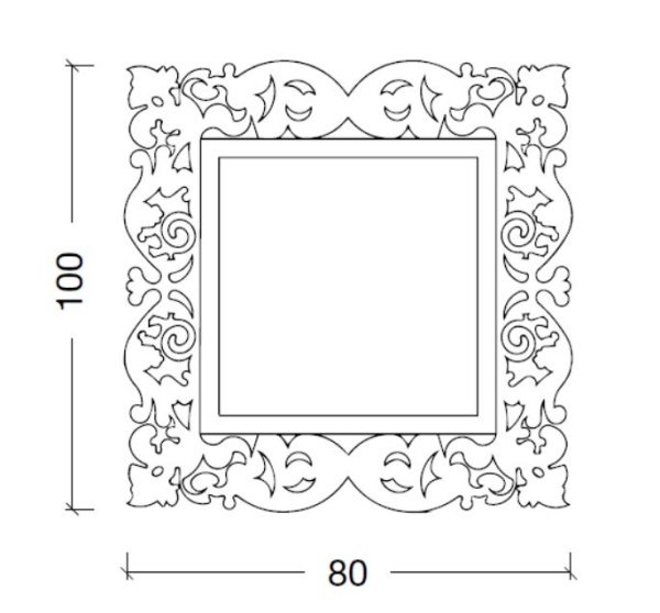 Зеркало с подсветкой 80х100 см ArmadiArt NeoArt Caprice 553