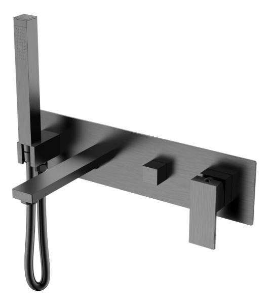 Смеситель для ванны Boheme Qubic 474-2-GM