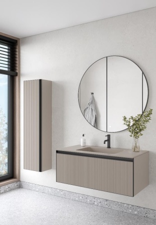 Тумба под раковину 100 см с подсветкой ArmadiArt Quatro 1 790-M1-100-D-RIB-A-LED