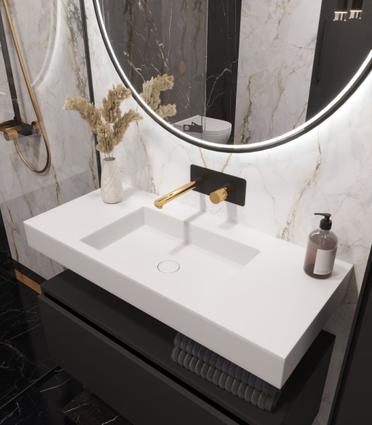 Раковина ArmadiArt Flat 888-100 продается только в комплекте с тумбой