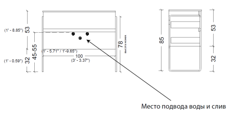 Тумба под раковину 100 см ArmadiArt Vallessi 837-100-D