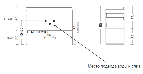 Тумба под раковину 100 см ArmadiArt Vallessi 837-100-D