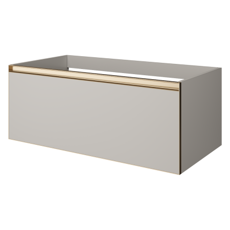 QUATRO 1 100CM тумба CASHMERE профиль MATT GOLD 790-M1-100-CM-MG