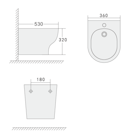 Биде подвесное Boheme Fiore 978-BIDET-W